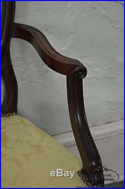 Antique Mahogany Hepplewhite Style Double Shield Back Settee