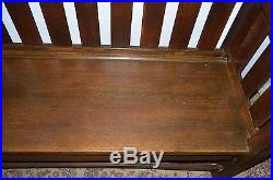 Antique Mission Arts and Crafts Solid Oak Sofa Couch Settee Original finish
