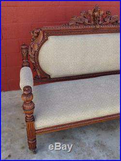 Antique R. J. Horner Settee Bench Sofa