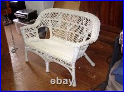 Antique, Rare Original Wicker Love Seat 50 X 34 X 28, NICE