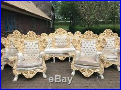 Antique Rococo 5 Pieces Living Room Set Worldwide Shipping