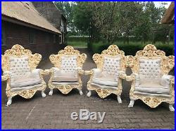 Antique Rococo 5 Pieces Living Room Set Worldwide Shipping