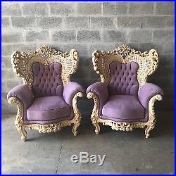 Antique Rococo Sofa/settee/couch With Two Chairs