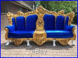 Antique Rococo Throne Sofa Italian Style