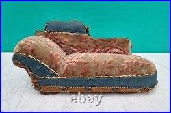 Antique Salesman Sample Fainting Couch Upholstered 1890s