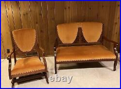 Antique Setee/ParlorSuite 2-pc. Loveseat and Glider