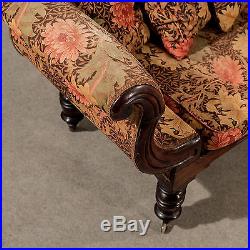 Antique Settee Regency Period Scroll End Sofa Rosewood Brass Inlay English c1820