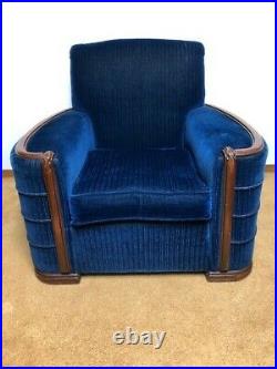 Antique Sofa & Chair Royal Blue Great Condition Kroehler Brand