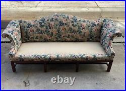 Antique Sofa Chippendale Style Camelback