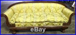 Antique Sofa, Empire, American, Yellow, 19th Century, (1800s), Gorgeous