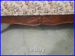 Antique Sofa Love Seat Victorian Early 1900's Cherry Wood