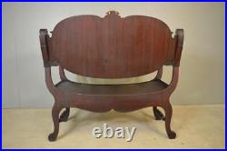 Antique Sofa Set, 3 pc Carved Settee, Rocking Chair, Arm Chair Set #21559