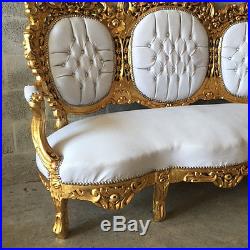 Antique Sofa/couch/3-seater/settee In Rococo Style