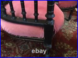 Antique Tete e Tete, Side By Side, Settee, Rare! From Newport Manson