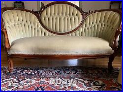 Antique Tufted Victorian Sofa