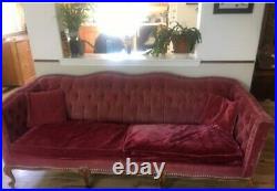 Antique Velvet Chesterfield Settee/sofa Approximately 100 years old