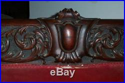 Antique Victorian 1870 Carved Parlor Settee & Armchair Sir Henry Oaks Canada