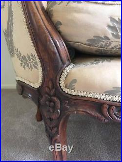 Antique Victorian Carved Settee/Loveseat/Sofa Couch