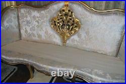Antique Victorian Carved Sofa/Couch and Lounge chair