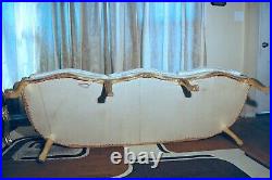 Antique Victorian Carved Sofa/Couch and Lounge chair