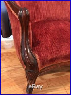 Antique Victorian Carved Sofa Settee