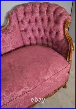 Antique Victorian Carved Style Sofa Very Comfortable #21773