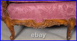 Antique Victorian Carved Style Sofa Very Comfortable #21773