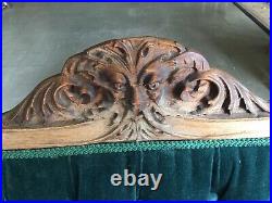 Antique Victorian Carved Wood Settee Love Seat 33 Wide 39 Tall Vtg Beautiful