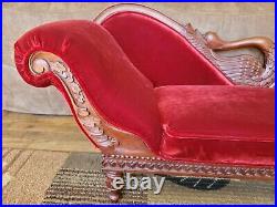 Antique Victorian Child Size Fainting Couch Chaise Lounge Dog/Cat Bed Sofa Repro
