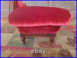Antique Victorian Child Size Fainting Couch Chaise Lounge Dog/Cat Bed Sofa Repro