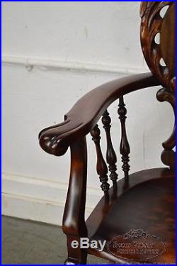 Antique Victorian Dragon Carved Mahogany Settee