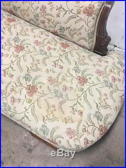 Antique Victorian Fainting Couch Sofa Chaise Lounge