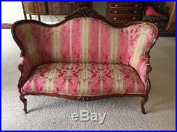 Antique Victorian Loveseat Professionally Reupholstered