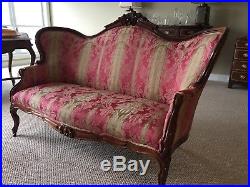 Antique Victorian Loveseat Professionally Reupholstered