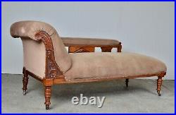 Antique Victorian Mahogany Sofa Chaise Longue Settee Century