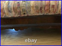 Antique Victorian Mahogany Sofa Decorative Carving/Serpentine Back