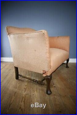 Antique Victorian Oak Two Seater Sofa