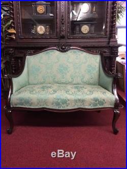 Antique Victorian Rococo Settee Reupholstered! Delivery Available