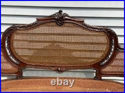 Antique Victorian Settee Love Seat Mandel Brothers Chicago Cane Seat chair