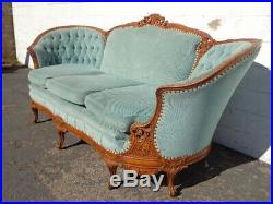Antique Victorian Sofa Loveseat Settee French Provincial Photo Shoot Shabby Chic