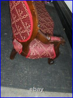 Antique Victorian carved Child Sofa
