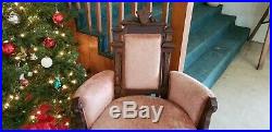 Antique Victorian sofa and two chairs walnut matching
