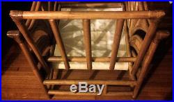 Antique Vintage Art Deco Sofa Chair Wicker Palm Bamboo Garden Patio Rattan Big