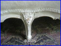 Antique Vintage Louis XV French Style Provincial Ornately Carved Settee Sofa