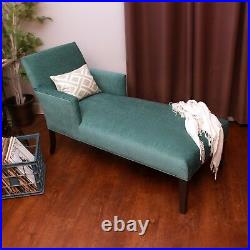 Antique / Vintage chaise lounge Teal / Blue Newly restored and upholstered