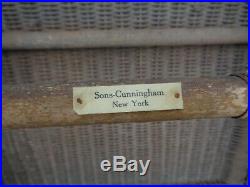 Antique Wicker Chaise Lounge by Sons Cunningham of New York