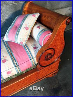 Antique and Elegant Biedermeier Sofa/Chaise-Longue Restored (in progress)