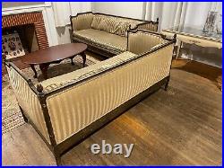 Antique couch sofa set include table, and rug