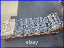 Antique fainting couch With Bed. Good Condition No Tears. Original Hardware