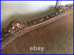 Antique hand carved French provincial sofa